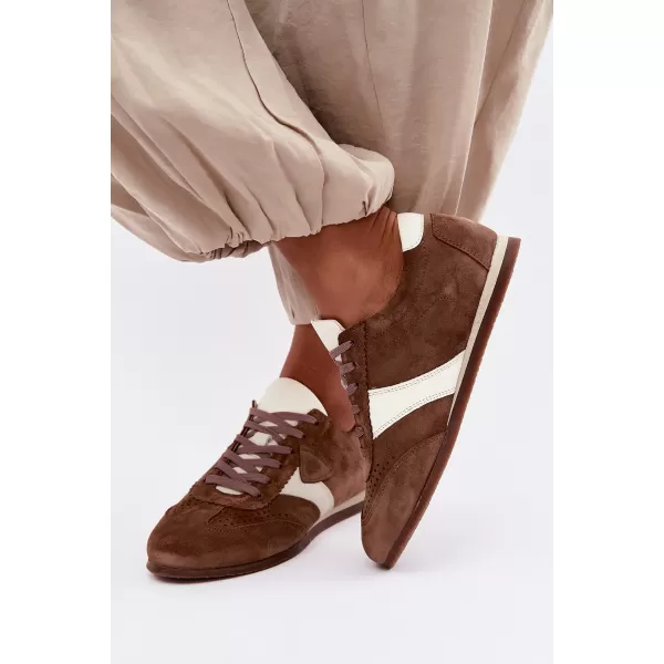  Dámske tenisky ZAZOO N1412/772/1098 MOCHA 