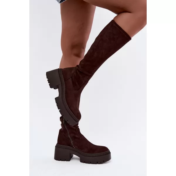  Dámske čižmy BOTO 9671A-1 BROWN 