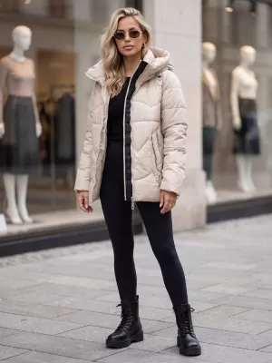 Dámska bunda DSTREET TY5937 BÉŽOVÁ