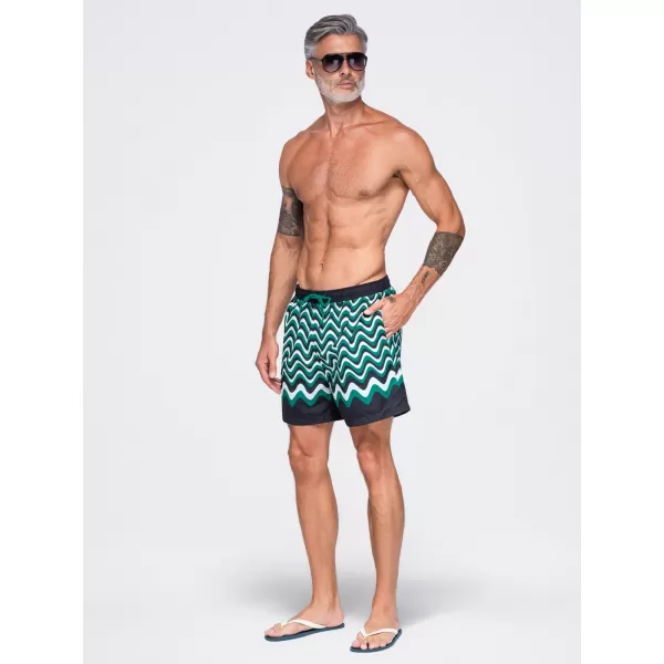  Pánske kraťasy OMBRE OM-SRSS-0221 GREEN AND BLACK 