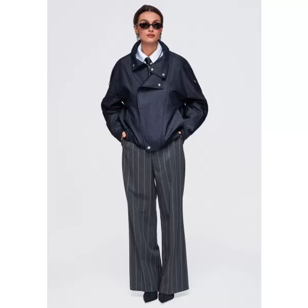  Dámska bunda OMBRE OW-JALP-0137 NAVY BLUE 