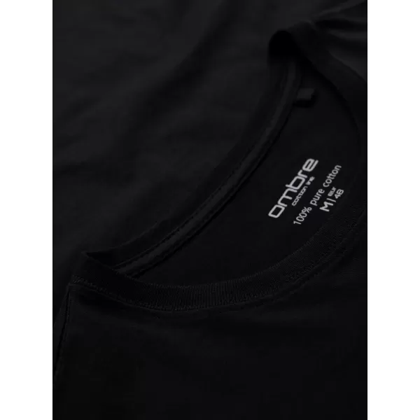  Pánske tričko OMBRE OM-TSBS-0268 BLACK 