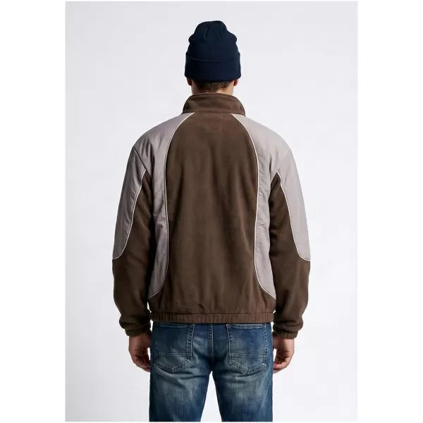  Pánska tepláková bunda URBAN CLASSICS TB8602-23085 BROWN/PALE LILAC 