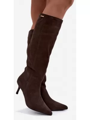 Dámske čižmy BIG STAR SHOES UU274495 BROWN/BEIGE SHADOWS