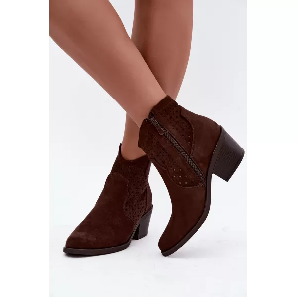  Dámske topánky S.BARSKI HY62-8149 CHOCOLATE 