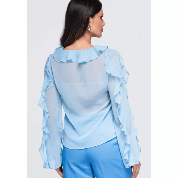  Dámska blúza OMBRE OW-TS-E0078 BLUE 