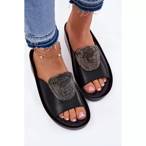  Dámske šľapky S.BARSKI KV51-028 BLACK 