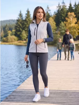 Dámska fleece vesta ALTISPORT ALW002525 SVETLO ŠEDÁ