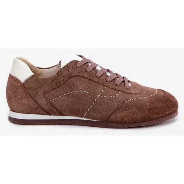  Dámske tenisky ZAZOO N1414/772/1098 BROWN/BEIGE 
