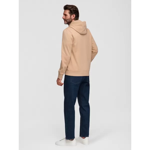  Pánska mikina OMBRE OM-SSZP-0256 SAND 