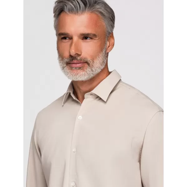  Pánska košeľa OMBRE OM-SHCS-0190 BEIGE 