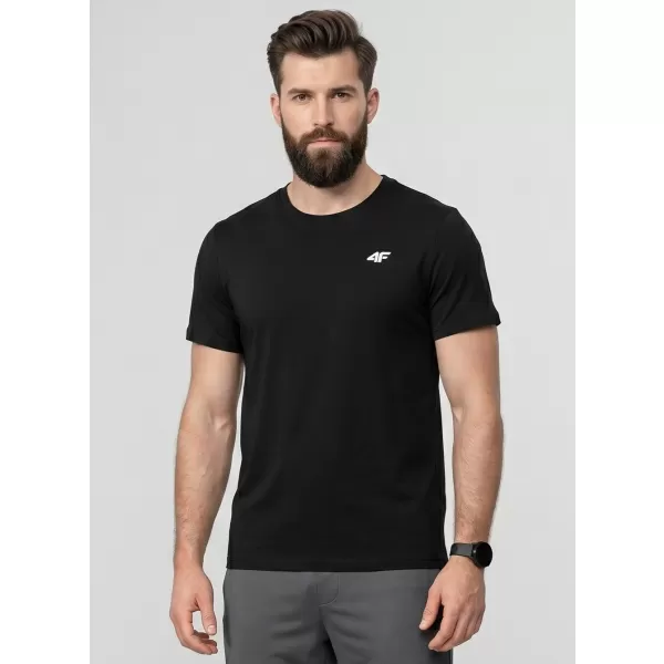  Pánske tričko 4F WAW25TTSHM2373 DEEP BLACK 