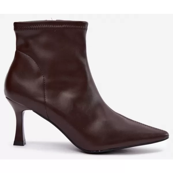  Dámske členkové topánky BOTO 7107 CHOCOLATE 