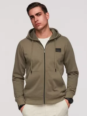 Pánska mikina OMBRE OM-SSZP-0256 OLIVE