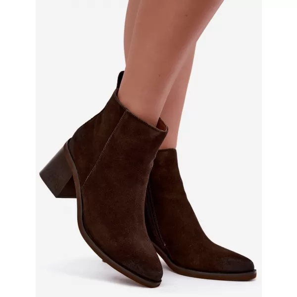  Dámske členkové topánky VINCEZA 133100 CHOCOLATE 