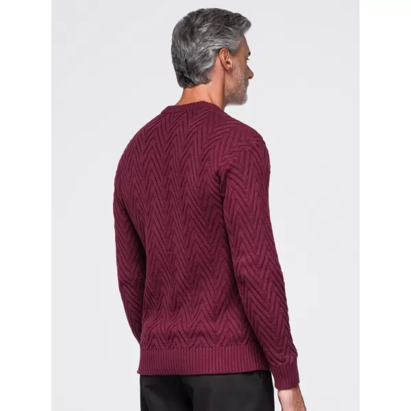  Pánsky sveter OMBRE OM-SWSW-0190 BURGUNDY 