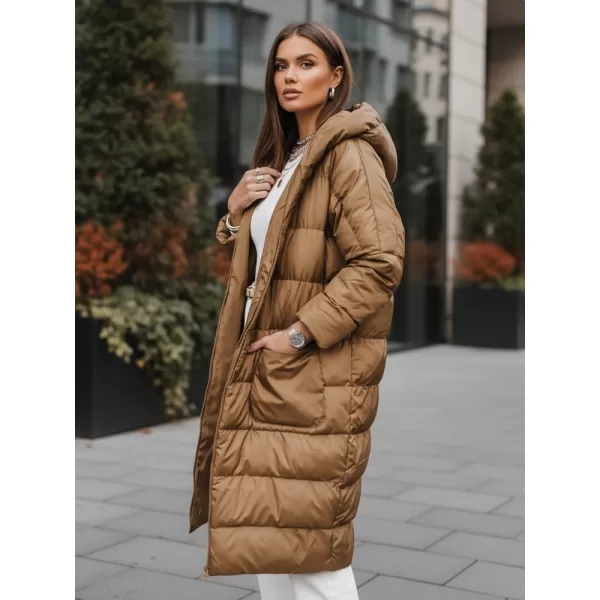  Dámska bunda DSTREET TY2471 KARAMELOVÁ 