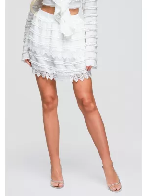 Dámska sukňa OMBRE OW-GL-E0015 WHITE