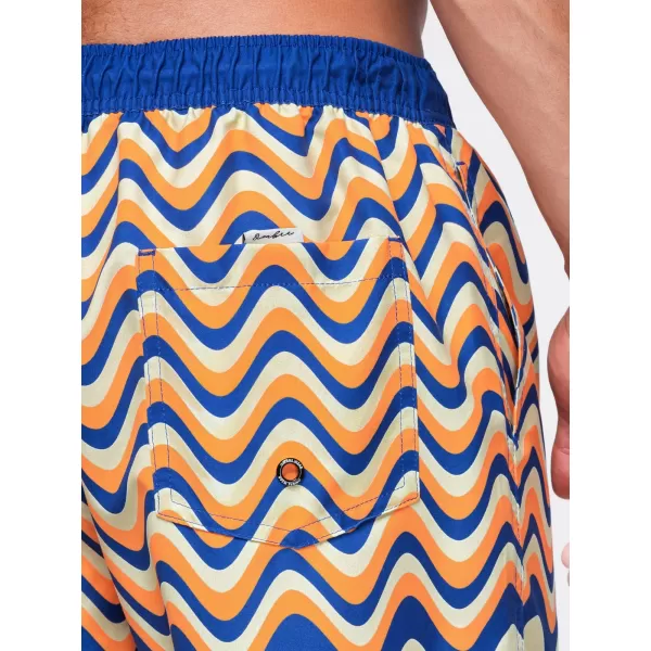  Pánske kraťasy OMBRE OM-SRSS-0221 ORANGE AND BLUE 