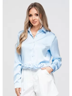 Dámska košeľa OMBRE OW-SH-E0059 BLUE