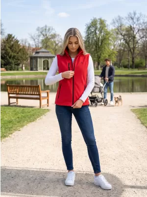 Dámska fleece vesta ALTISPORT ALW002525 ČERVENÁ