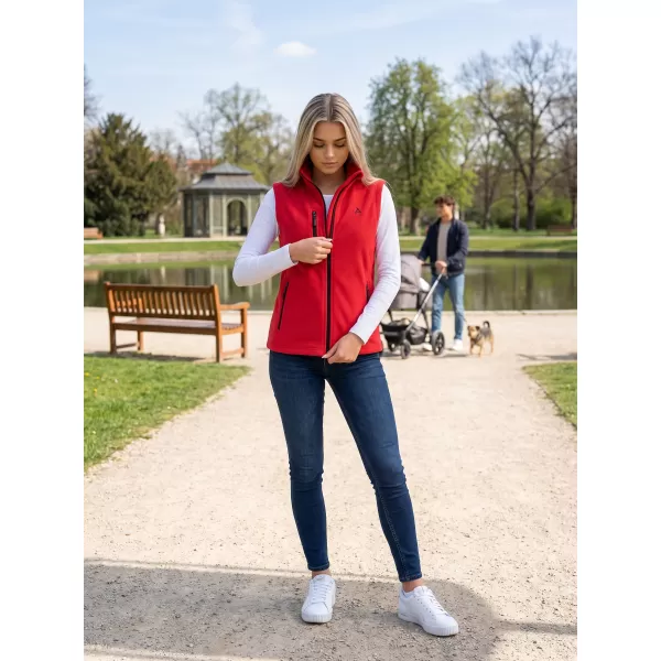  Dámska fleece vesta ALTISPORT ALW002525 ČERVENÁ 