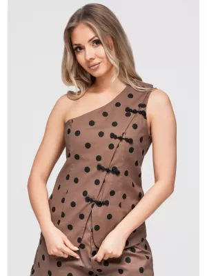 Dámska blúza OMBRE OW-TS-E0061 BROWN