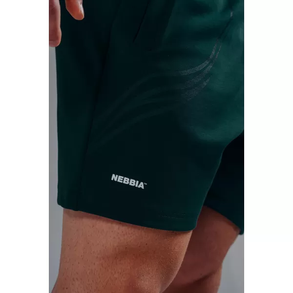  Oversized tréningové šortky NEBBIA PRIMAL 876 DARK GREEN 