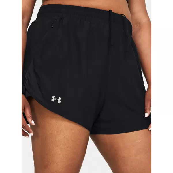  Dámske kraťasy UNDER ARMOUR UA FLY BY 3'' SHORTS 1382853-001 ČIERNA 