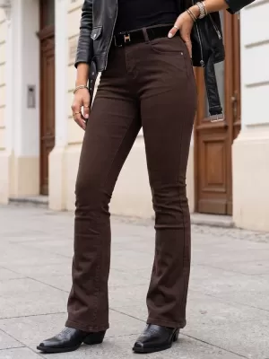 Dámske nohavice DSTREET UY3109 HNEDÁ