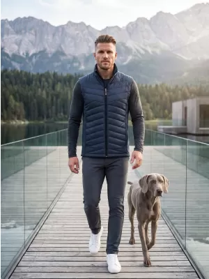 Pánska hybridná vesta MALFINI PREMIUM CROSS 557 NÁMORNÁ MODRÁ