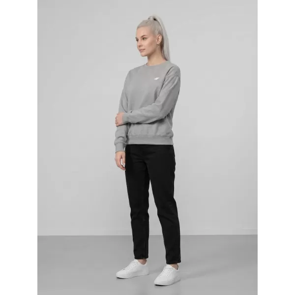  Dámska mikina 4F WMM00TSWSF2534 COLD LIGHT GREY MELANGE 