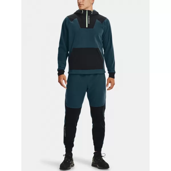  Pánska mikina UNDER ARMOUR UA RUSH FLEECE HOODIE 1366177-413 MODRÁ 