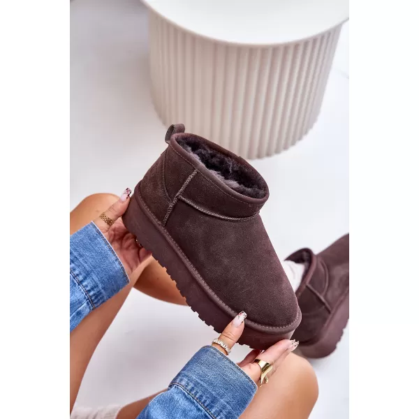  Dámske snehule BOTO W5828 BROWN 