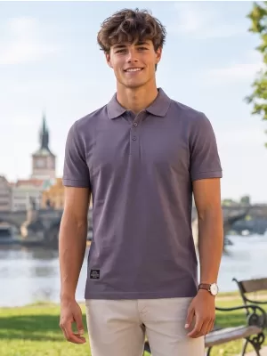 Pánske tričko s golierom ALTISPORT NP/ALMST90601 SLATE GREY
