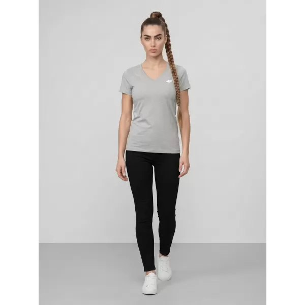  Dámske tričko 4F WMM00TTSHF3307 COLD LIGHT GREY MELANGE 