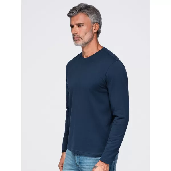  Pánske tričko OMBRE OM-LSBL-0142 NAVY BLUE 