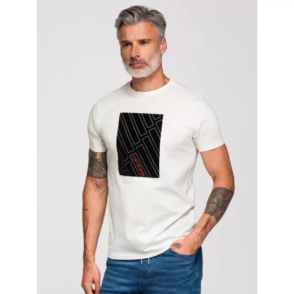  Pánske tričko OMBRE OM-TSPT-0259 WHITE 