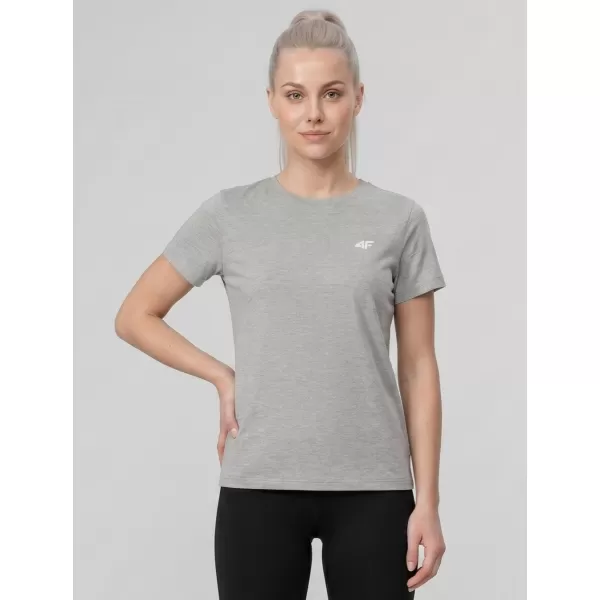  Dámske tričko 4F WMM00TTSHF3308 COLD LIGHT GREY MELANGE 