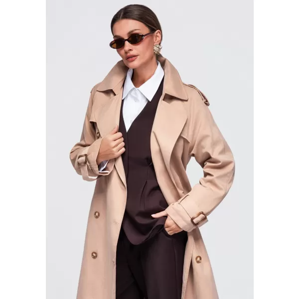  Dámsky kabát OMBRE OW-COLC-0121 BEIGE 