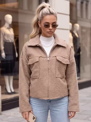 Dámska bunda DSTREET 1 TY6105 KARAMELOVÁ