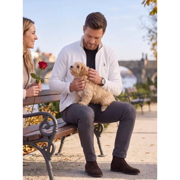  Pánska fleece mikina ALTISPORT ALM002852 BIELA 