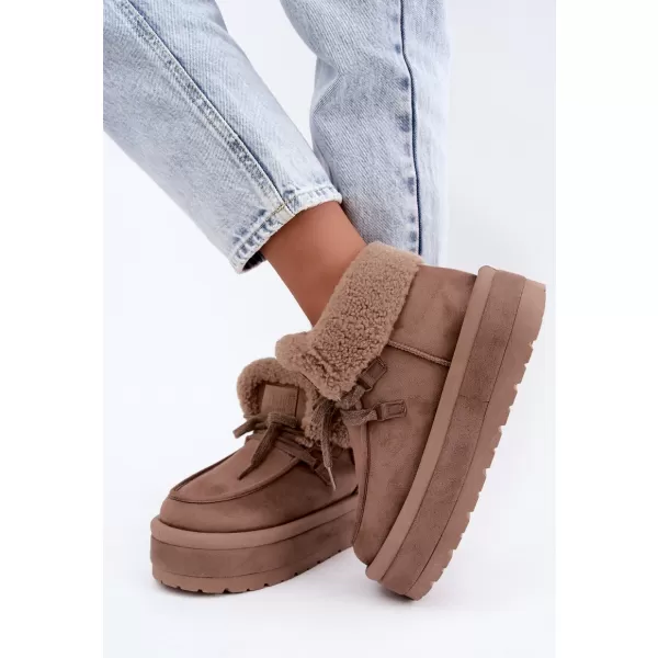  Dámske snehule BIG STAR SHOES UU274215 BEIGE 
