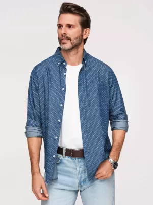 Pánska košeľa OMBRE K702 BLUE