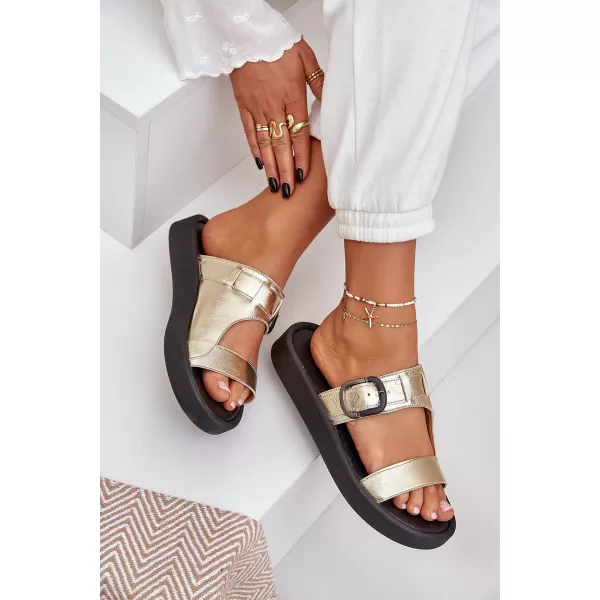  Dámske šľapky ZAZOO 3024/007 GOLD 
