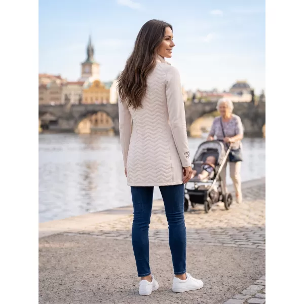  Dámsky hybridný kabát ALTISPORT IRYSA SVETLO BÉŽOVÁ 