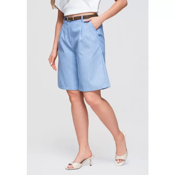  Dámske kraťasy OMBRE OW-ST-E0016 BLUE 