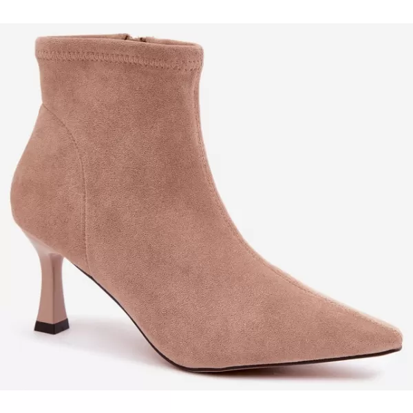  Dámske členkové topánky BOTO 7107 BEIGE 