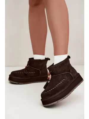Dámske topánky BIG STAR SHOES UU274678 BROWN/BEIGE