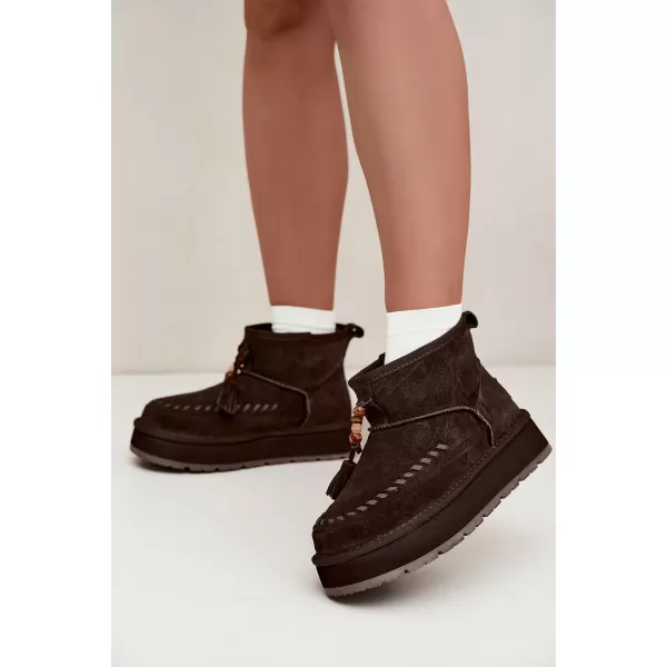 Dámske topánky BIG STAR SHOES UU274678 BROWN/BEIGE 